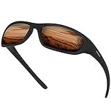 Duduma Sports Polarized Sunglasses for Men Women Baseball Cycling Golf  Fishing Sun Glasses UV Blocking Tr8116(Color: Black Matte Frame With Brown  Lens)